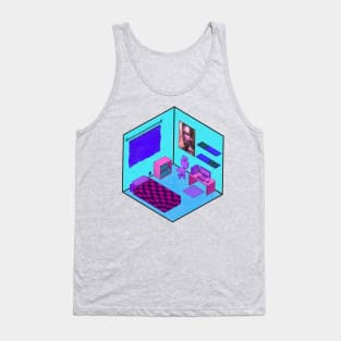 Vaporwave pink blue purple tumbler bedroom Tank Top